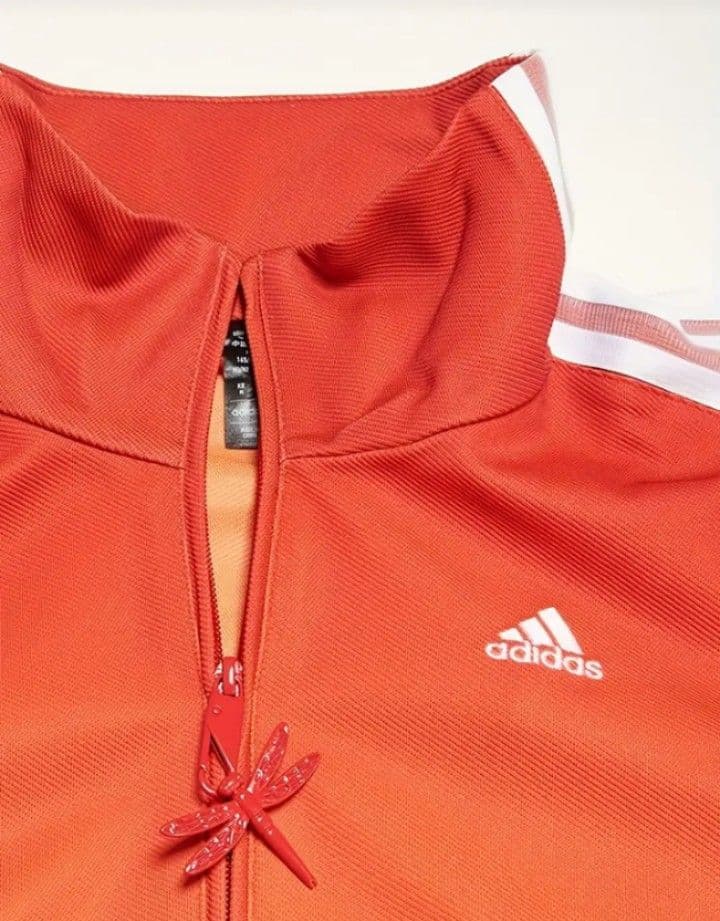 adidas オレンジ ジャージジャケット