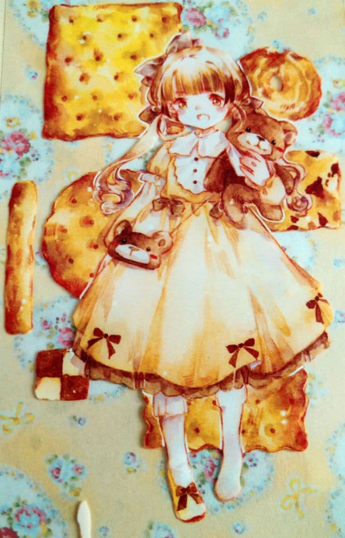 J900＃甜品卷(PET)田小宝切り売り海外人物マステ女の子