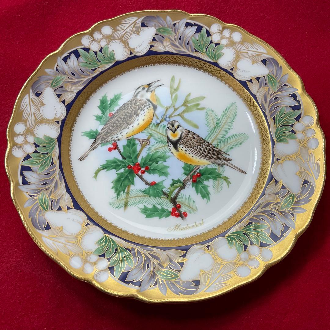 【限定】ノリタケ BIRDS OF AMERICA クリスマスプレート 1999