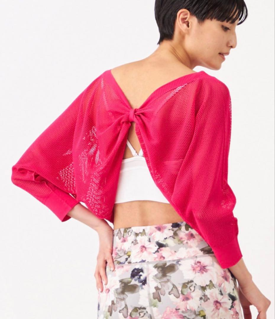 チャコット　ノーソーイングニット　7部袖　ラズベリー　②