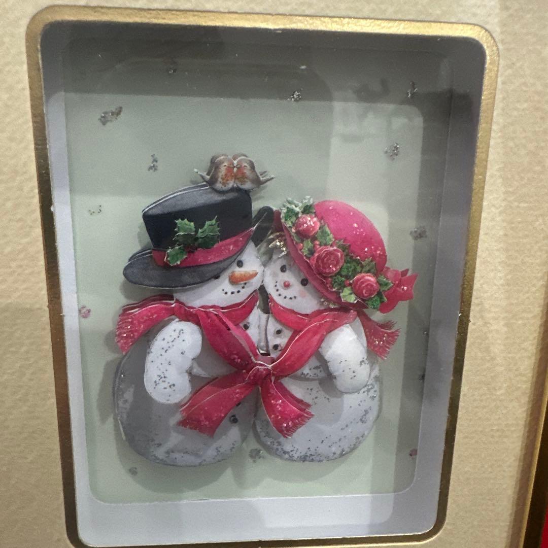 シャードボックス3Dアートクリスマスバージョン　サンタクロース　スノーマン