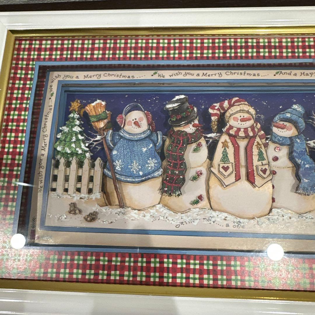 シャードボックス3Dアートクリスマスバージョン　サンタクロース　スノーマン