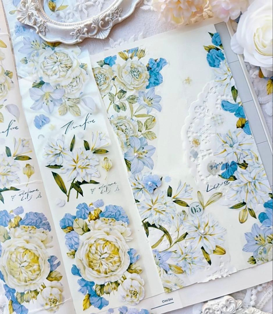 ⭐️SALE⭐️ 林野间《迭绪蓝》海外マスキングテープ　マステ 【2464】