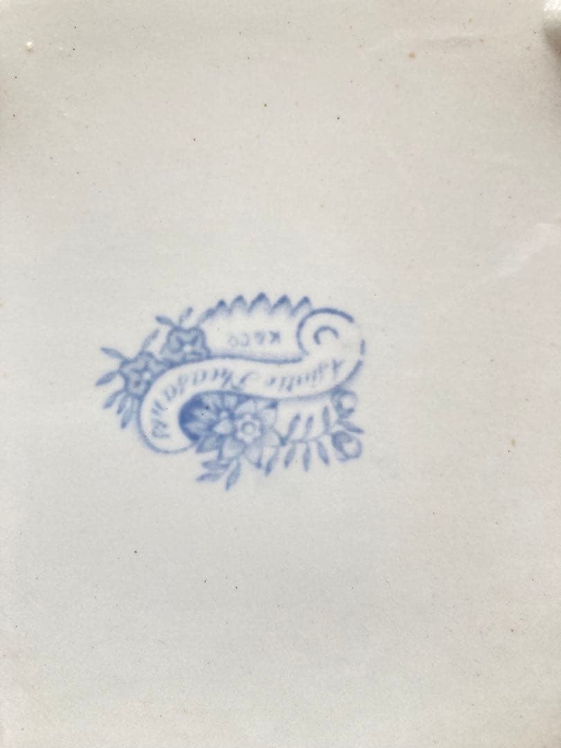 【美品】アンティーク　チュリーン ブルー＆ホワイト アジアティックフェザンツ