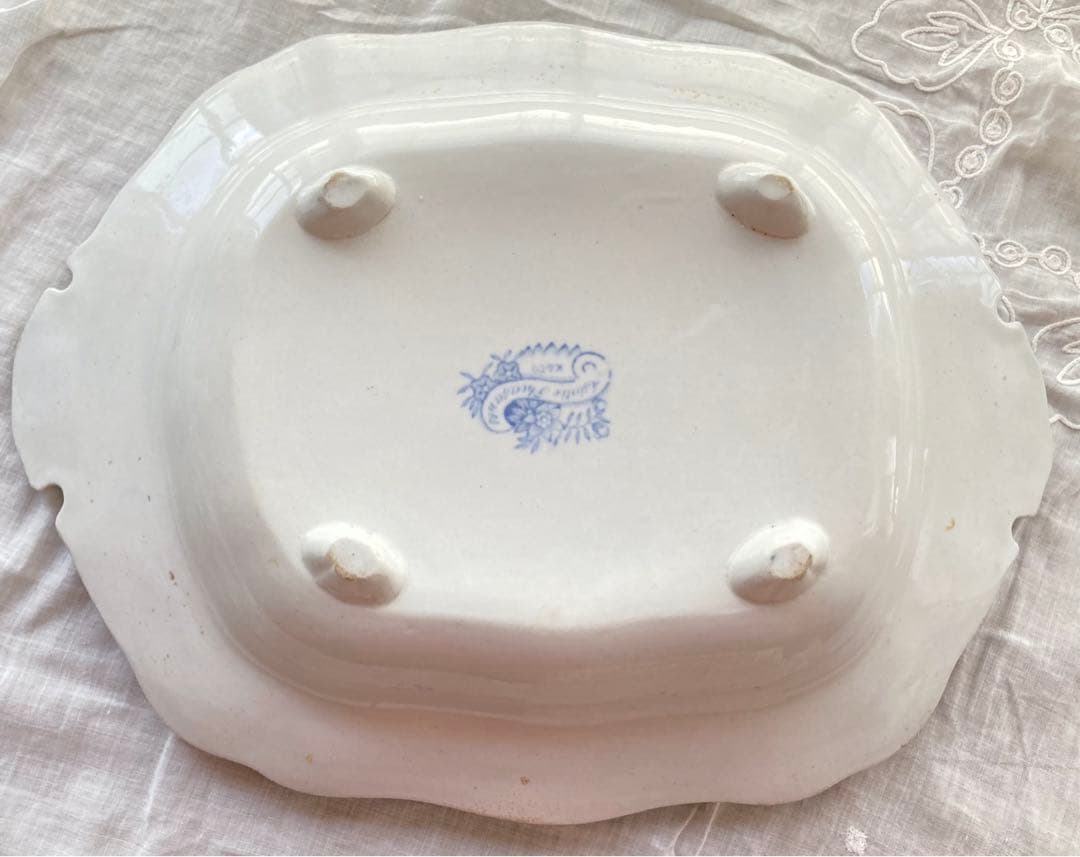 【美品】アンティーク　チュリーン ブルー＆ホワイト アジアティックフェザンツ