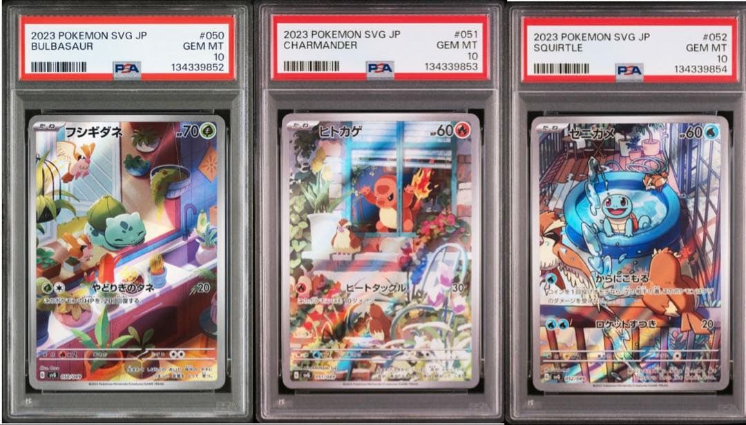 3連番 PSA10 フシギダネ AR ヒトカゲ AR ゼニガメ AR プロモ ②