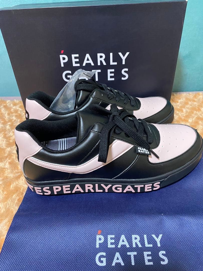 週末セールPEARLY GATES ピンク×ブラックネイビー 26.5cm