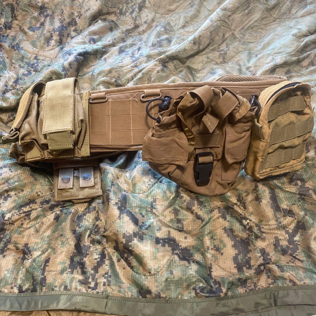 【米軍放出品】USMC ベルト MサイズSUB BELT コヨーテブラウン