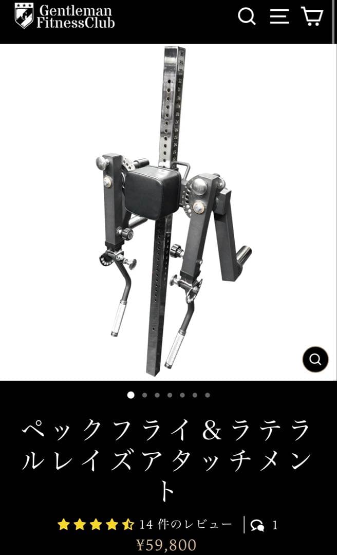 GFCペックフライ&ラテラルレイズ　アタッチメント