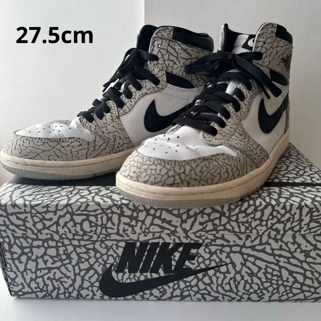エアジョーダン1 27.5cm ホワイトセメント AJ1