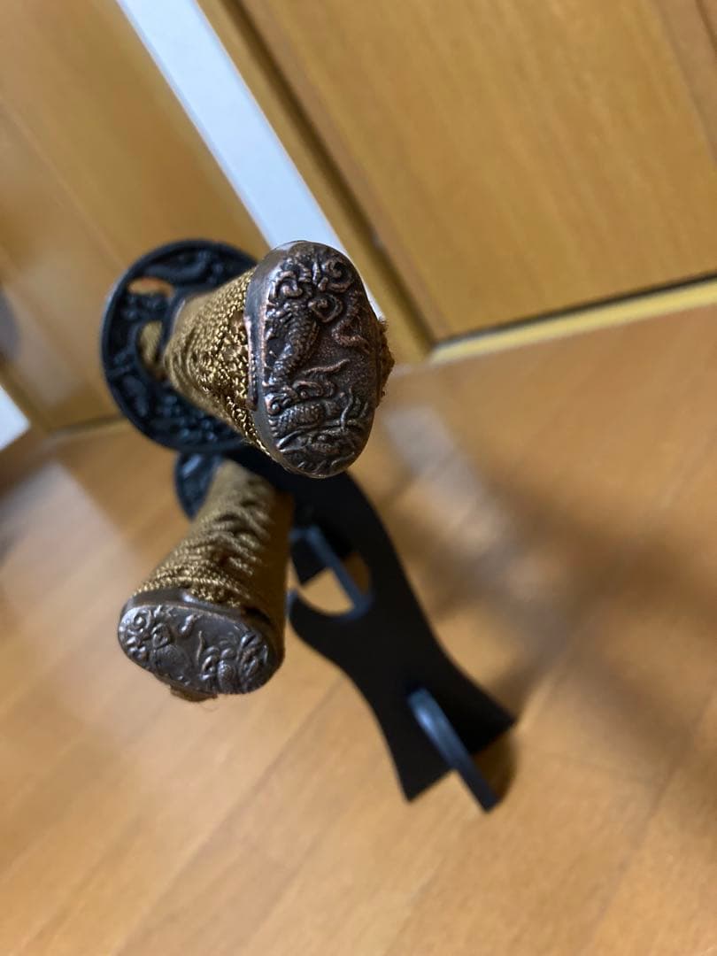 虎党商品!模擬刀鋼製刀2本セット＆刀掛けセット、居合刀、武具、コスプレ