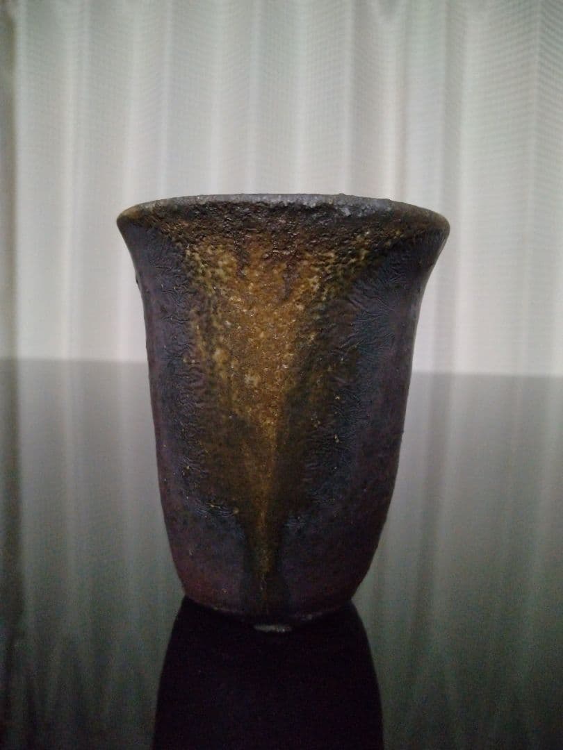 【 備前焼 フリーカップ】人間国宝 藤原 雄 ( 送料無料！)