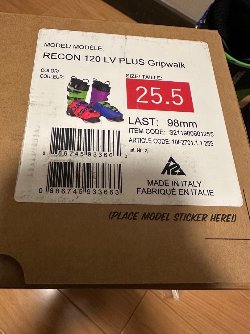 新品K2 RECON 120 LV PLUS Gripwalk 25.5 294