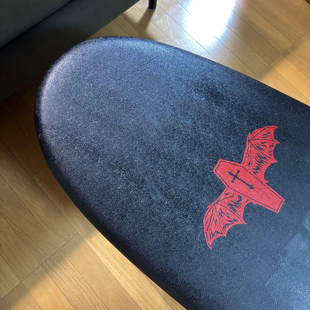 12日まで限定値下！DRAG ロングボード8’0 フィン付き 着払い ブラック赤