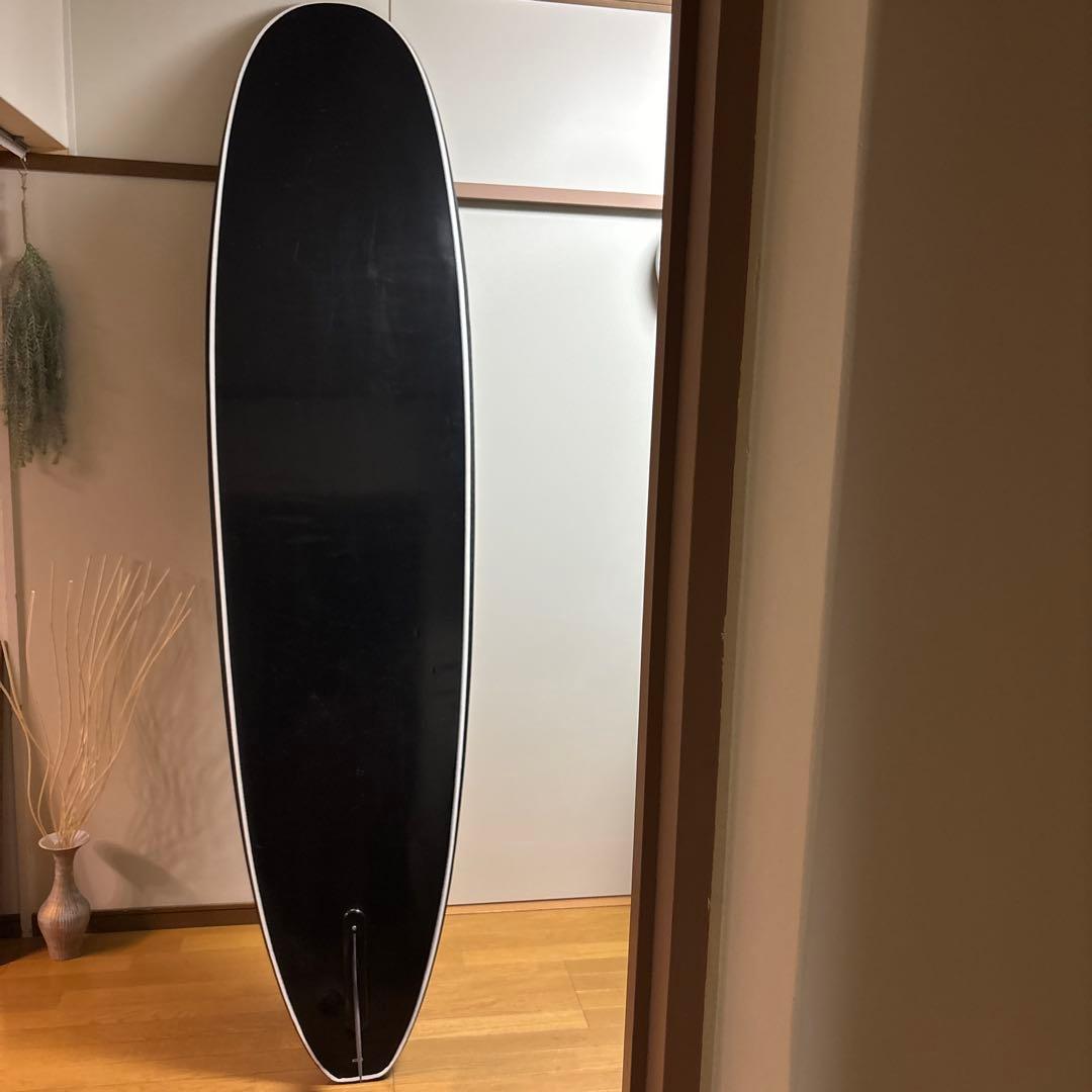 12日まで限定値下！DRAG ロングボード8’0 フィン付き 着払い ブラック赤