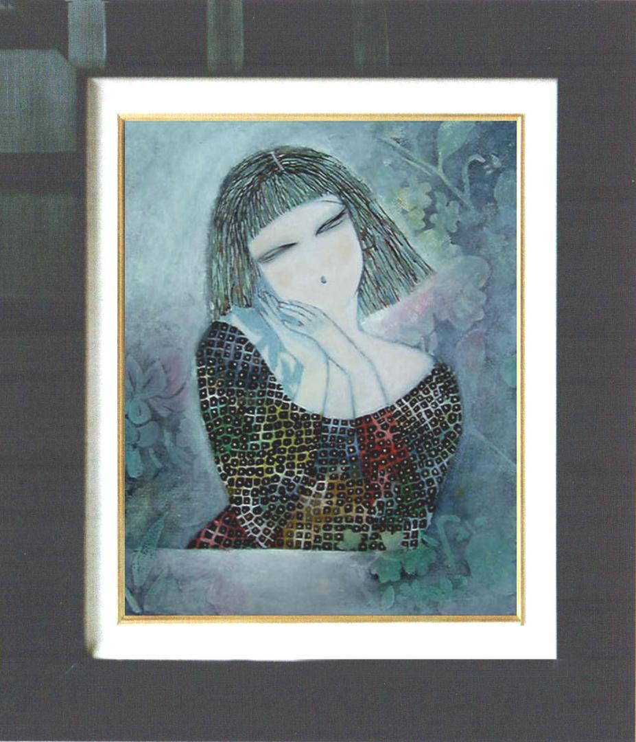 油絵 菅家令子 絵 絵画 インテリア F6-72023 人物 女性像