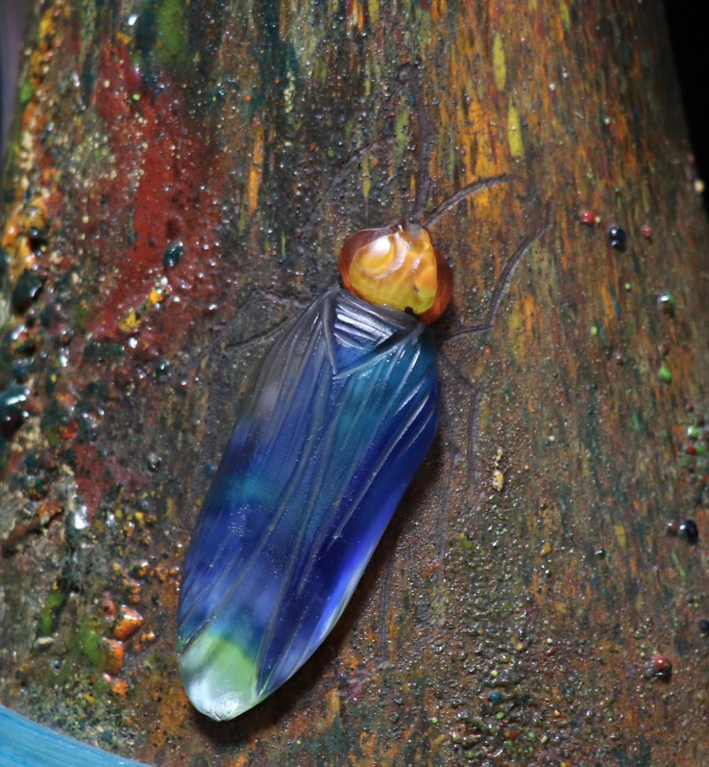 ドーム・ナンシー 瓢箪フォルム 昆虫意匠コロシント 特大置物 36cm2.2kg