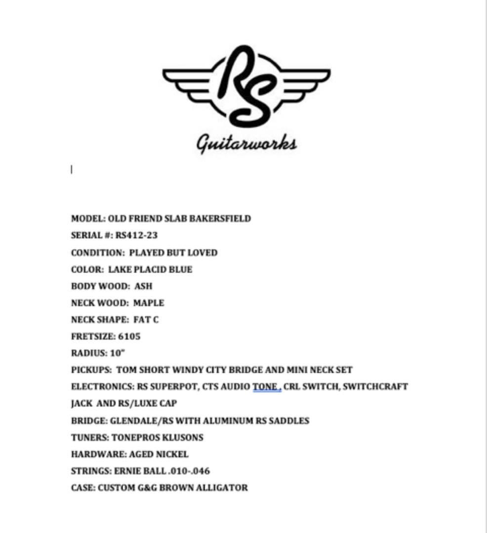 ぽよ RS guitarworks BAKERSFIELDS ケース無