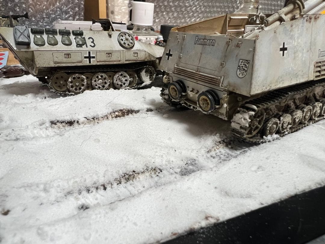 1/48 ドイツ軍 冬季進軍情景ハノマーク＆ナースホルン 完成品