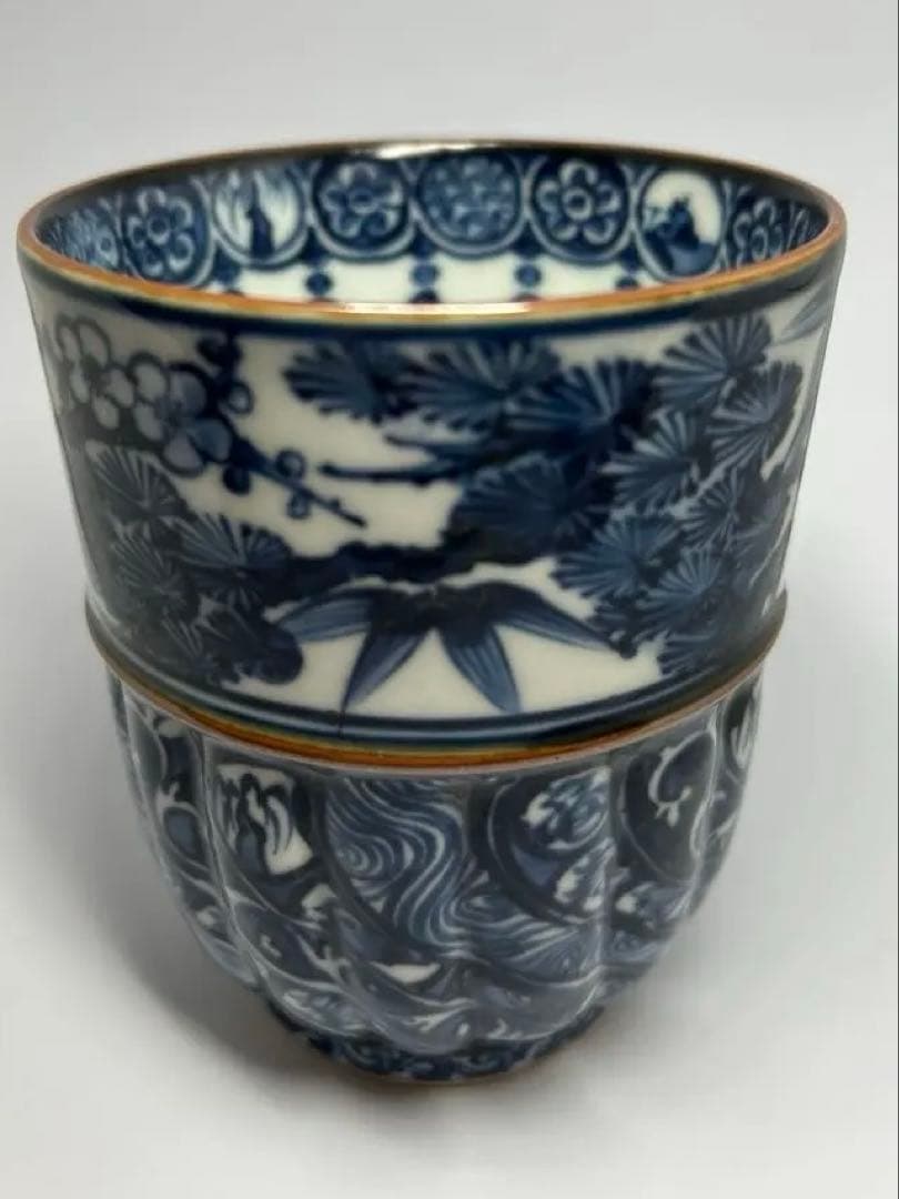 加藤利昌 祥瑞写 湯呑（大）10cm×10cm 京焼 無傷