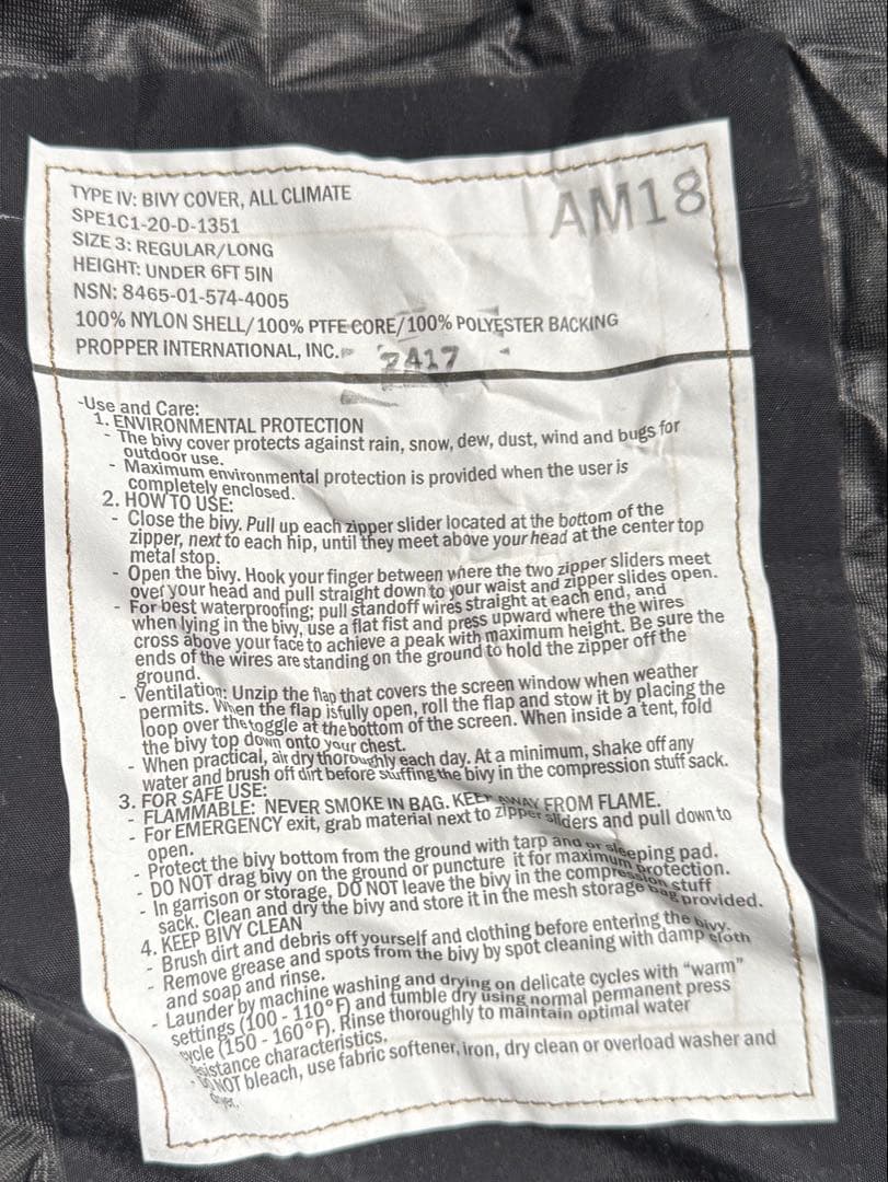 USMC 実物 寝袋4点セット 新品未使用