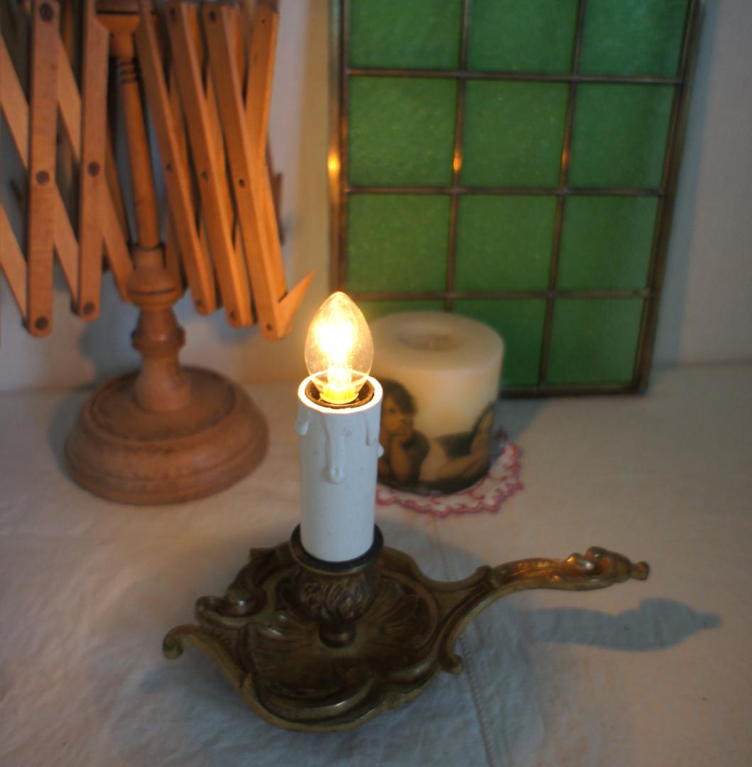キャンドル　ランプ　 蝋燭　シャンデリア　ブロカント　フランスアンティーク