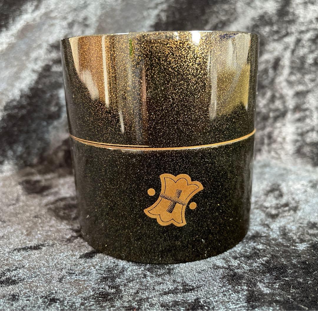 茶道具 中次棗　梨地塗　 吉祥小槌　羊の絵柄