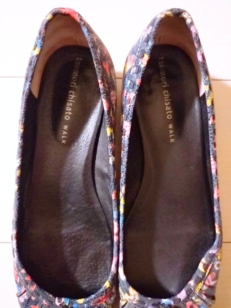 D222085 tsumori chisato WALK 総柄 バレエシューズ