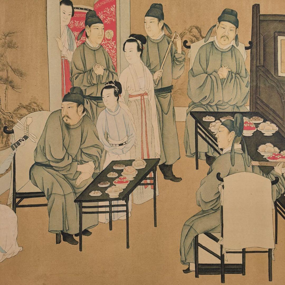 旧蔵　名家　韓熙載夜宴図　五代南唐 顧閎中伝　歴史的名画　長巻形式　中国古画名作