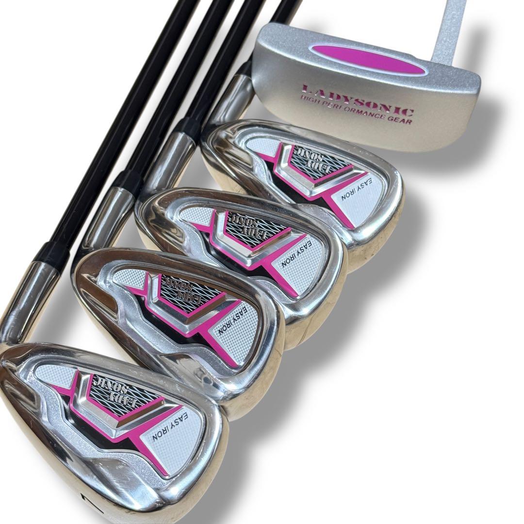 LADY SONIC ゴルフクラブセット 8本セット キャディーバッグ付 初心者