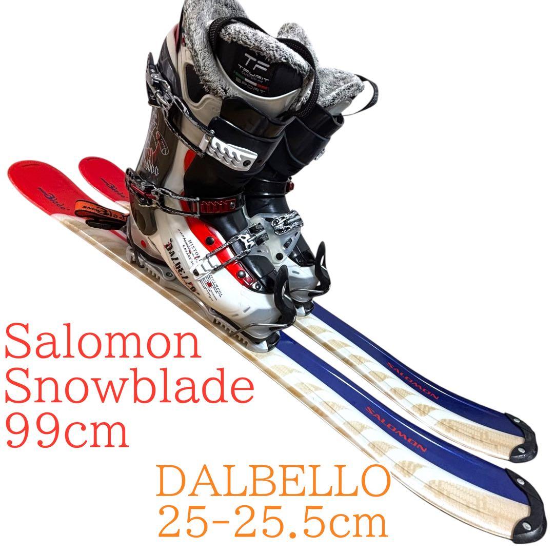 メンズショートスキーセット　ファンスキー　　Salomon 25-25.5ｃｍ