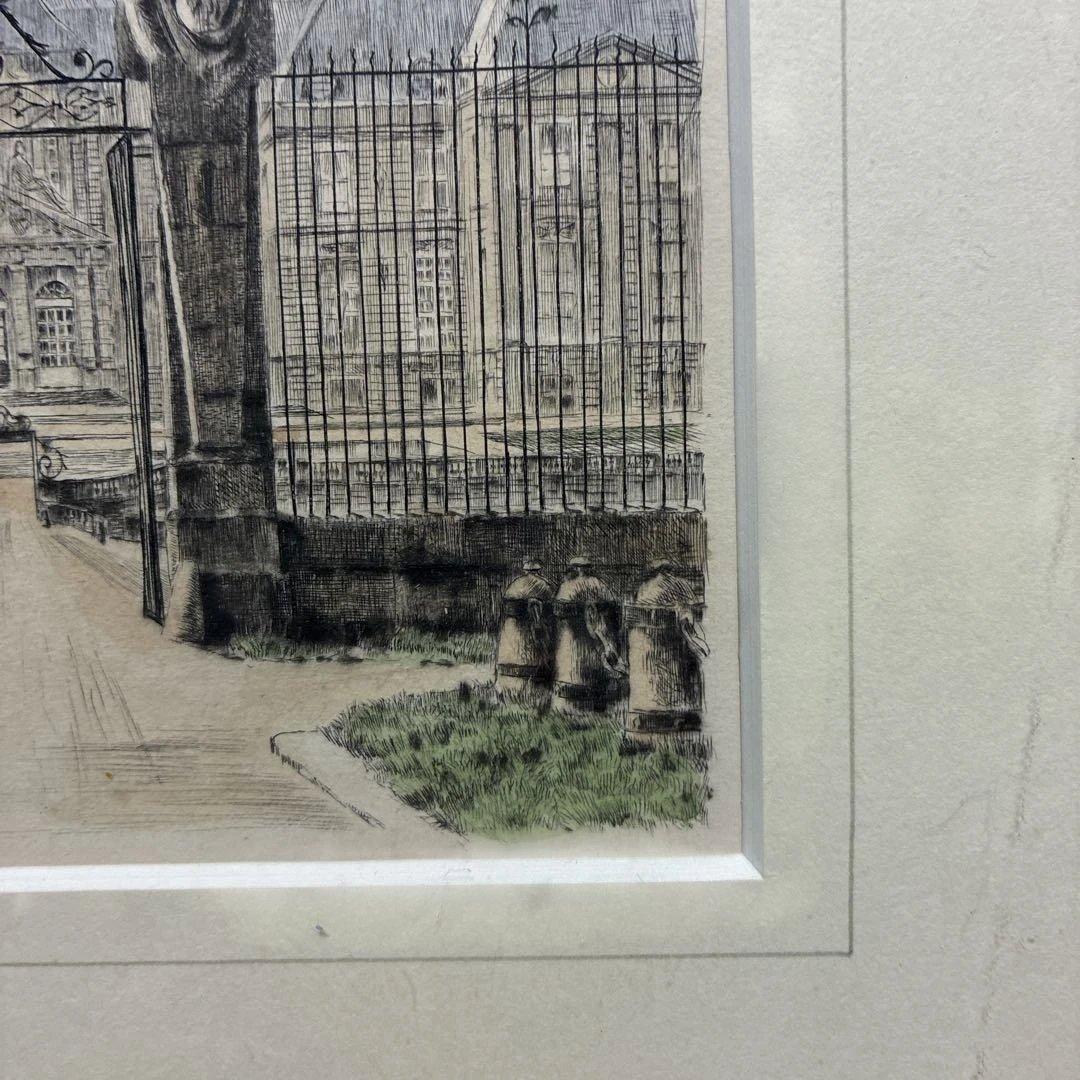 フランスアンティーク銅版画　ヴォー・ル・ヴィコント城