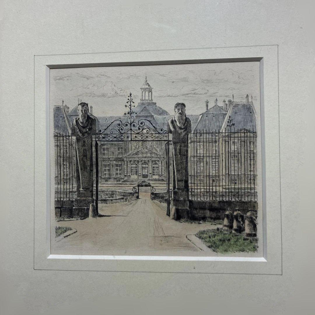 フランスアンティーク銅版画　ヴォー・ル・ヴィコント城