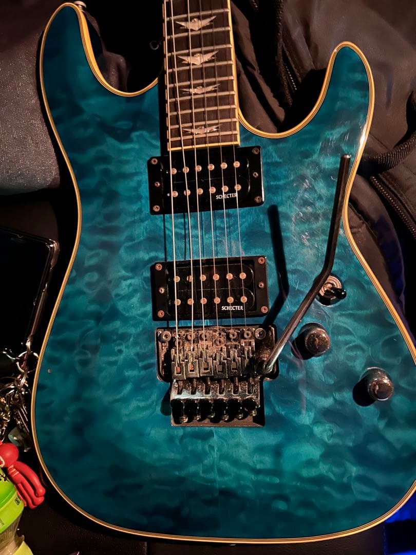 Schetter エレキギター キルテッドトップ 青
