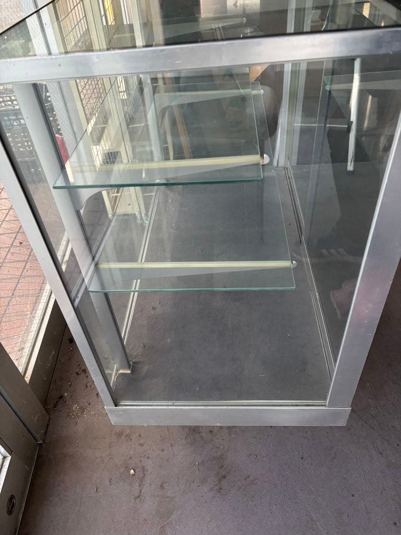 ショーケース　ガラス　棚　ラック　飾り台　昭和レトロ　店舗什器　陳列棚