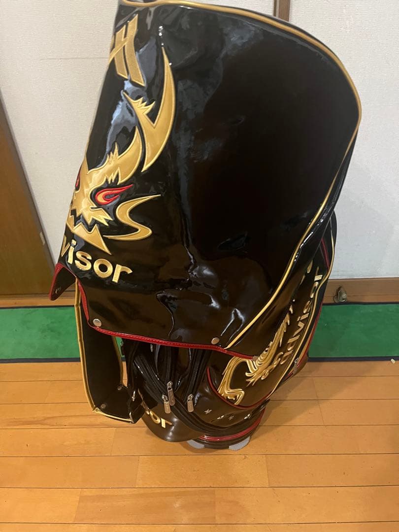 advisor ゴルフバッグ キャディバッグ ブラック ドラゴンデザイン