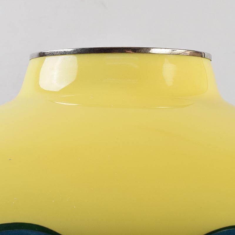 七宝焼　黄釉　花瓶　M　R9074B