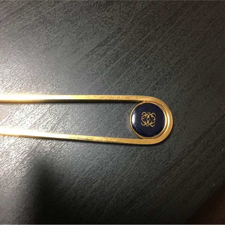 美品 高級ブランド LOEWE ロエベ 拡大鏡 約7万円 紺色