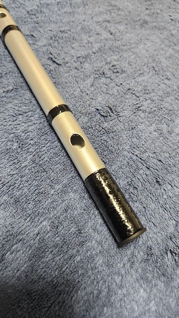 週末特価【黒漆】アルミ篠笛 四本半調子