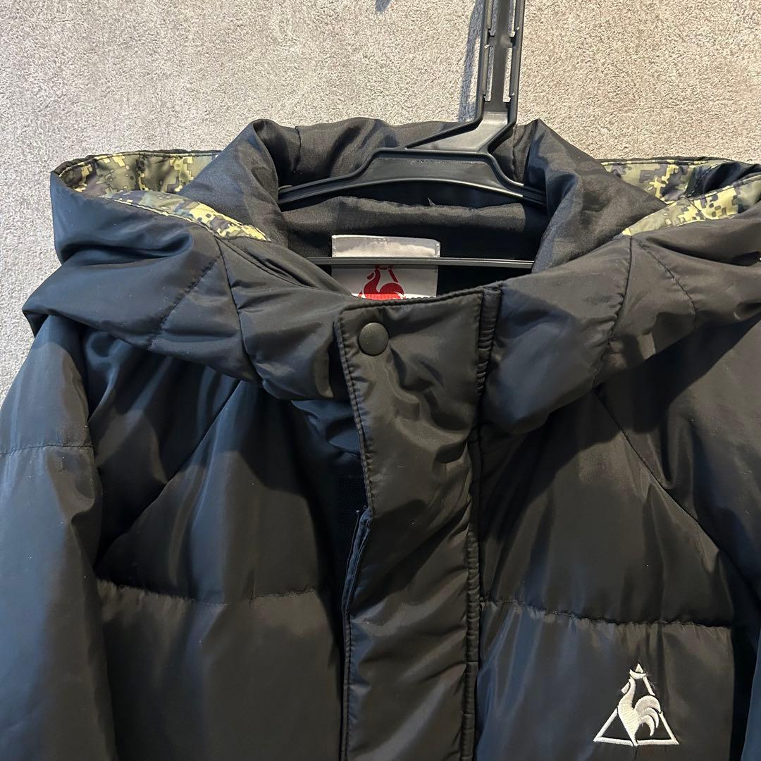 美品 ルコックスポルティフ ロングダウンコート ベンチコート M 迷彩柄