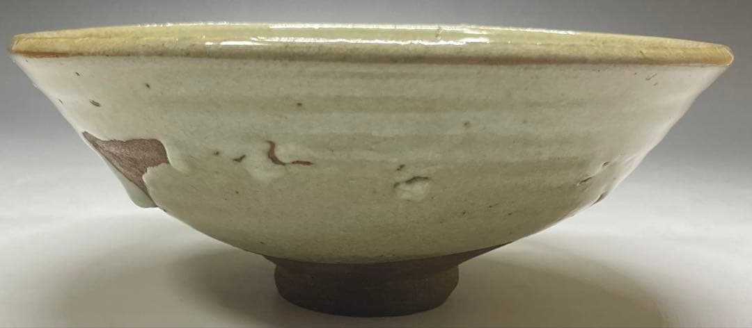 李朝　平鉢　高麗茶碗　鶏龍山　合箱(四方桟) 　d9443a