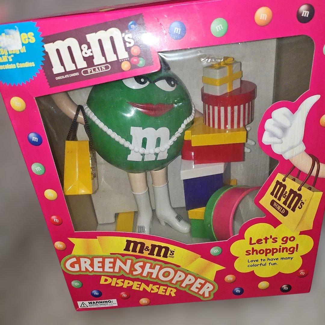 新品 ヴィンテージ M&M's グリーンショッパー チョコレートディスペンサー