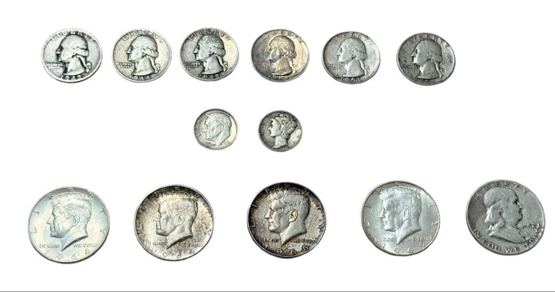 銀貨のお纏め ハーフ クォーター ワンダイム ケネディ