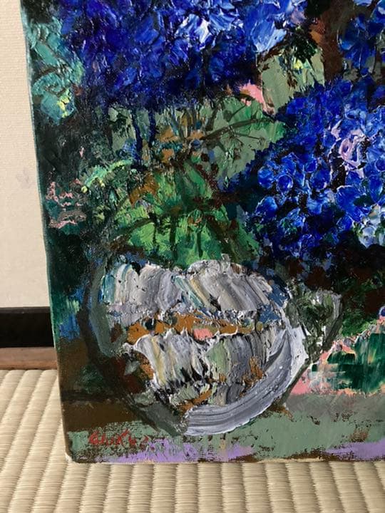 福沢一郎　油彩　6号　花