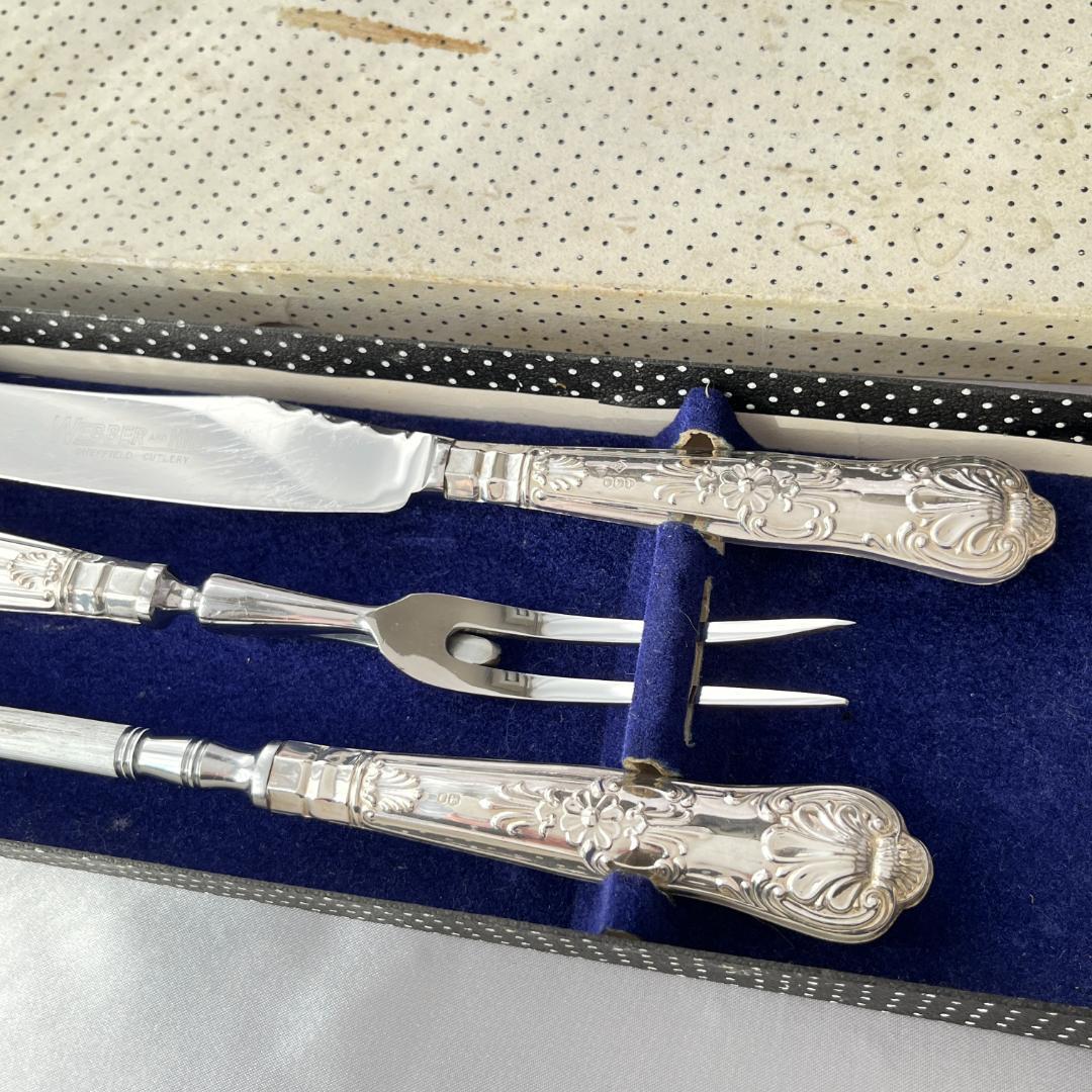 【Harrison Brothers】【純銀ハンドル】キングス　サーバーセット