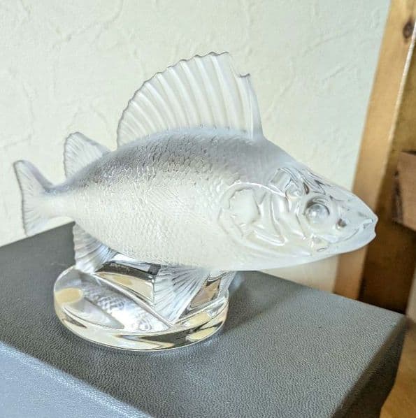【美品】LALIQUE クリスタル 魚の彫刻