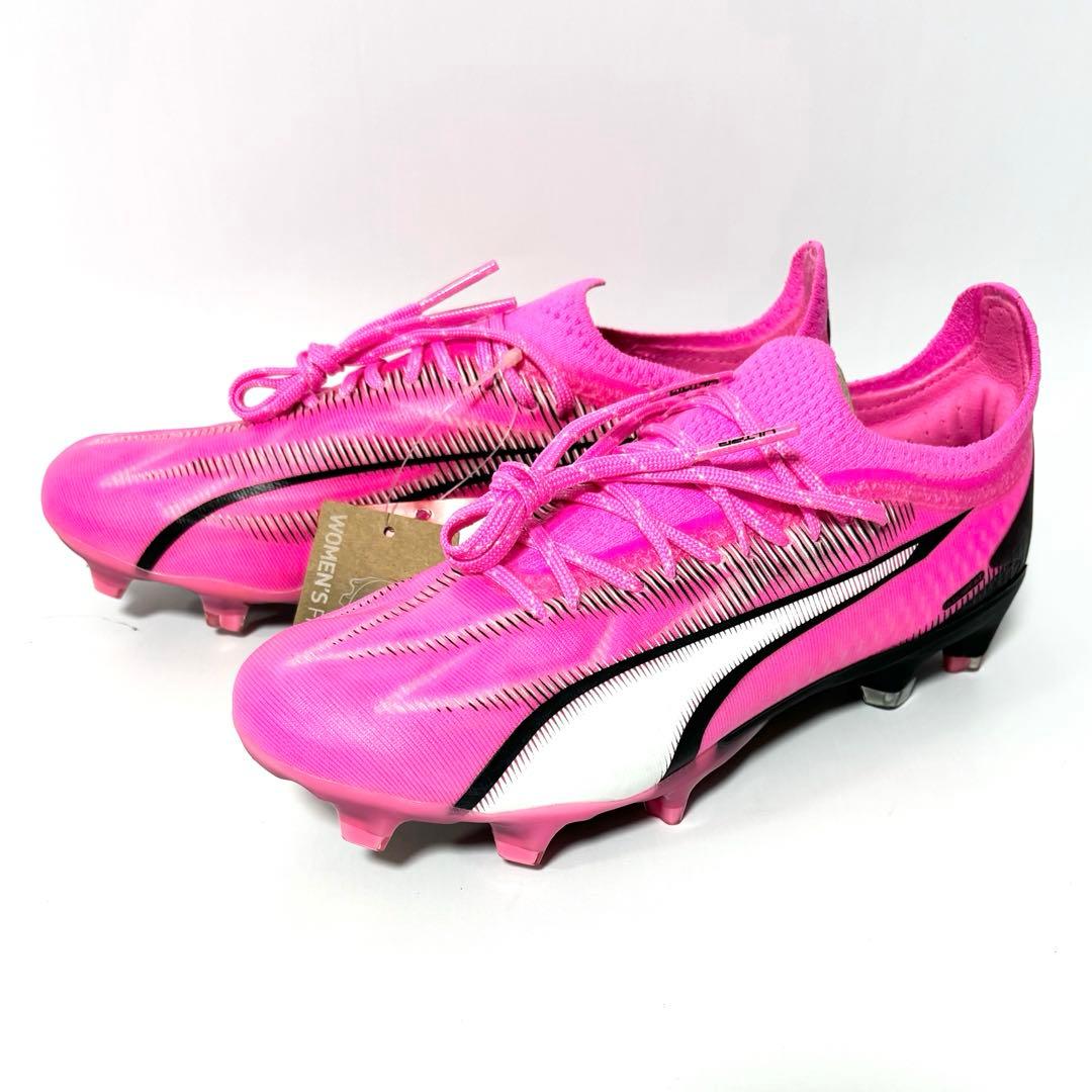 新品 プーマ W ウルトラ アルティメット FG/AG ポイズンピンク 23.0