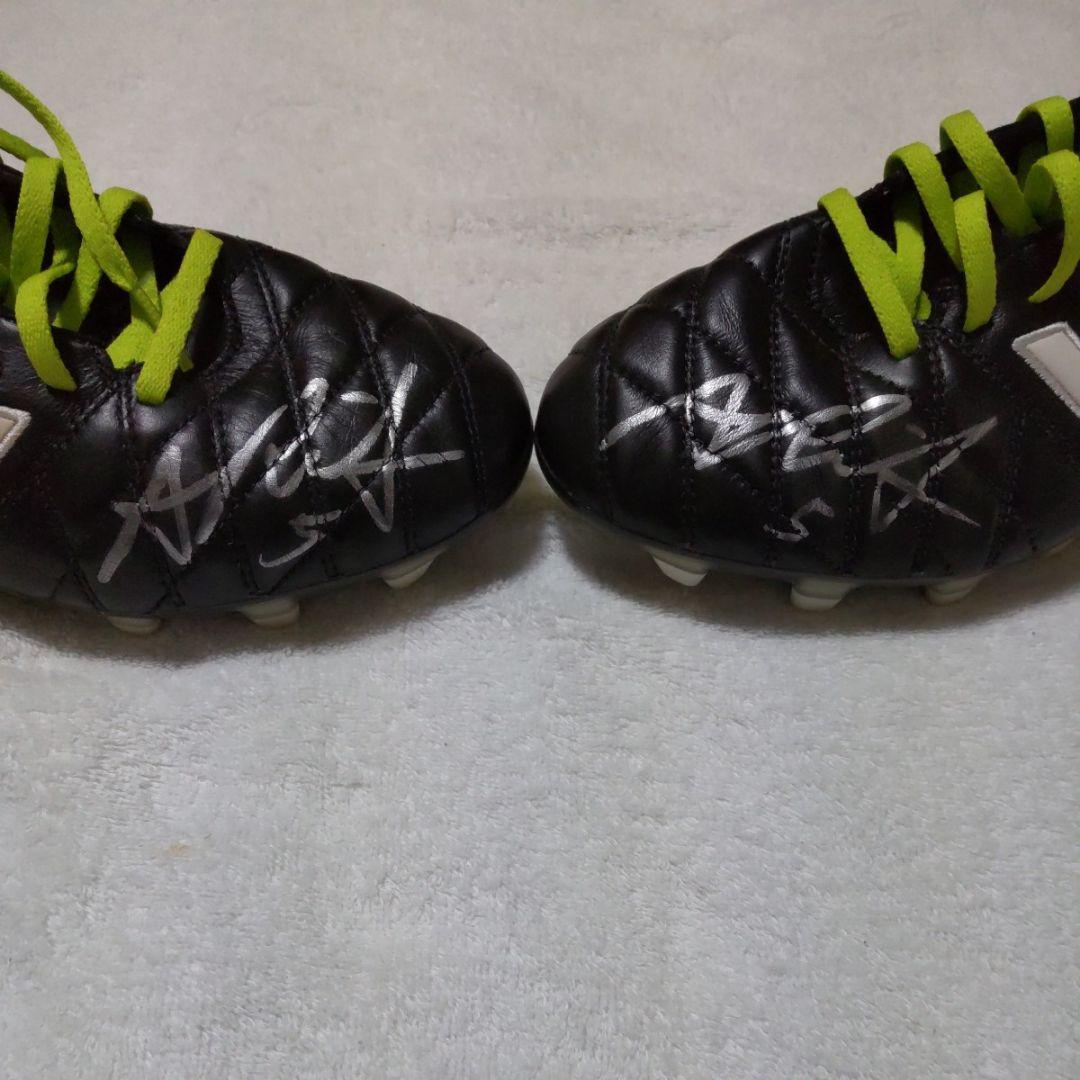 元日本代表長谷川アーリアジャスール選手サイン入サッカーシューズスパイクアディダス