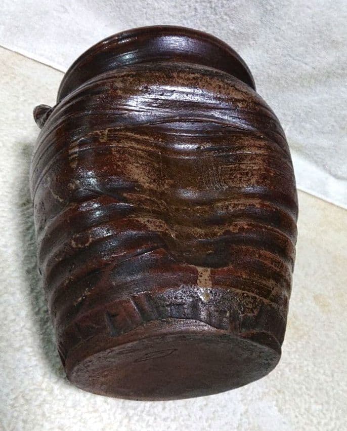 古備前水指 木箱付きA472