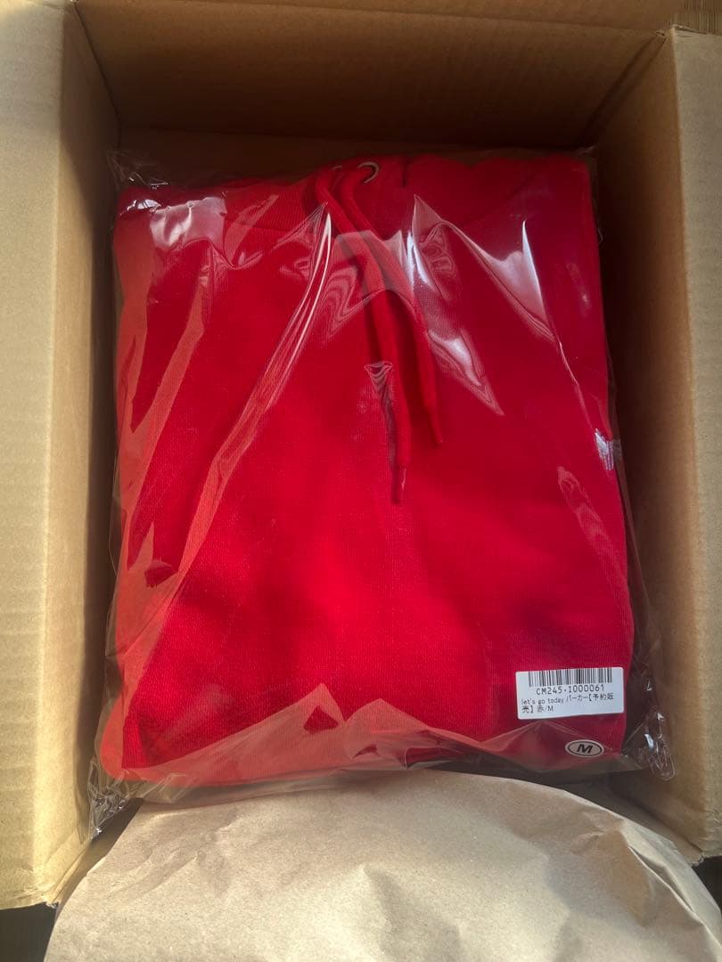 サバシスター　フード付きスウェット 赤　M